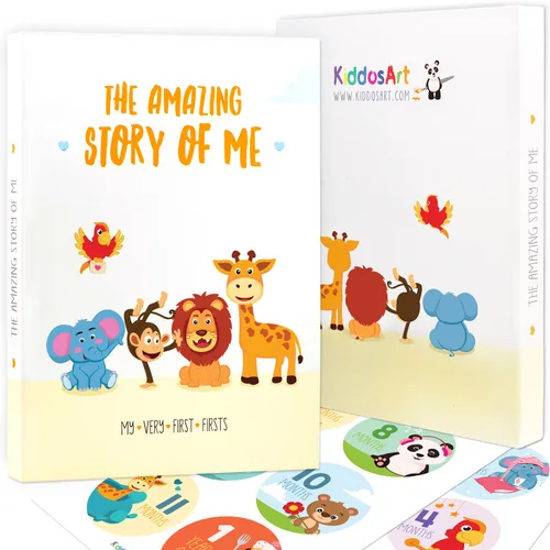 Vista 9 de Libro de recuerdos de bebé para niño o niña First 5 Años Baby Keepsake