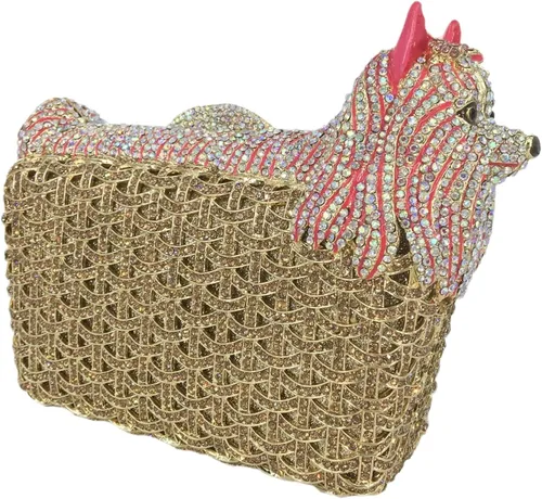Vista 2 de Boutique De FGG Bolsas de noche para cachorros y embragues para mujer, fiesta formal, caniche, perro, bolso de mano de cristal, bolso de mano de boda