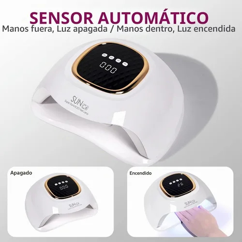 Vista 3 de MIRAGE LAYON Lámpara de Uñas UV - Secado Rápido, Potente y Eficiente, Lámpara LED de Uñas con 4 Ajustes de Tiempo y Sensor Automático Infrarrojo