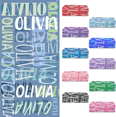 Vista 15 de Toallas de playa personalizadas con nombre para niños y adultos, toallas de viaje personalizadas de microfibra para baño y piscina