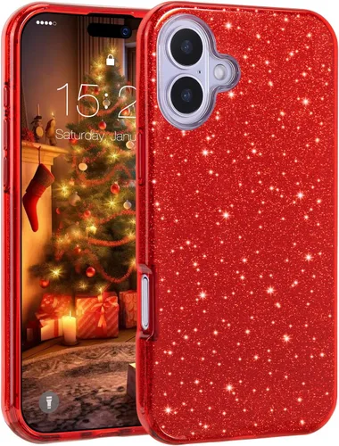 Vista 46 de MATEPROX - Funda compatible con iPhone Air de 6.5' [2025], carcasa protectora de 3 capas con purpurina brillante y tendencia, anti-arañazos y a