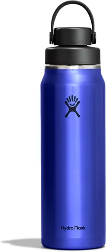 Vista 21 de Hydro Flask Tapa de pico flexible ancha y ligera - Botella de agua aislada de acero inoxidable de 24 onzas, azul zafiro Sapphire Blue