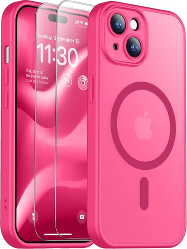 Vista 106 de SPIDERCASE Funda magnética translúcida diseñada para iPhone 11, con 2 protectores de pantalla de vidrio templado, antihuellas, para iPhone 11 de 6.1