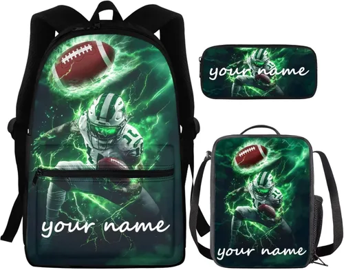 Vista 227 de FOR U DESIGNS Fuego baloncesto impreso niños escuela mochilas viaje mochila libro bolsa