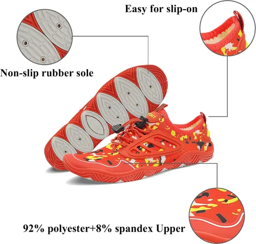 Vista 2 de Zapatos de agua para mujeres y hombres, zapatos de playa, zapatos de natación, zapatos descalzos, zapatos de senderismo, surf y caminar