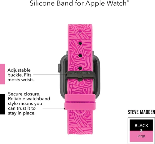 Vista 5 de Steve Madden Correa de silicona de moda para Apple Watch