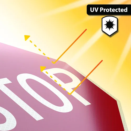 Vista 3 de Señal de parada intermitente alimentada por energía solar, señal de calle reflectante MUTCD de 24 pulgadas, protección UV y resistente a