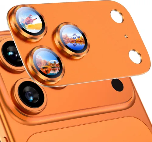 Vista 57 de Uyiton Compatible con iPhone 17 Protector de Lente de Cámara - [No es Fácil de Romper][Fuerte Adsorción][Compatible con Fundas] Protector de Cámara