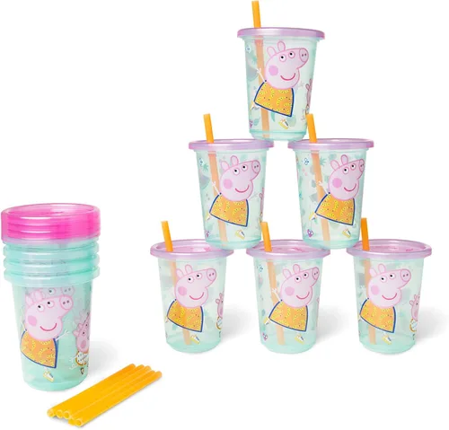 Vista 11 de The First Years Bluey Take & Toss Vasos con Pajita para Niños Pequeños - Vasos Sippy a Prueba de Derrames para Niños Pequeños con Tapas que se