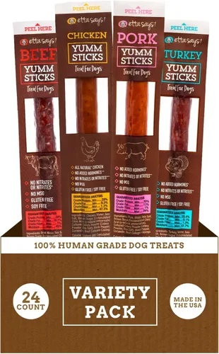 Vista 13 de etta says! Yumm Sticks, paquete variado de golosinas de carne seca