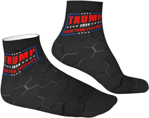Vista 3 de GDJF Trump 2024 Fuck Your Feelings Ankle Socks Winter Low Cut Sports Warm Comfort Breathable Casual Socks For Mens And Womens (3)