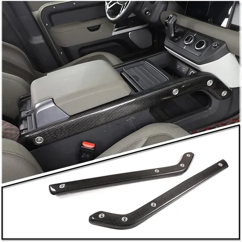 Vista 11 de TINKI 2 piezas de plástico ABS para decoración de consola central de automóvil para Land Rover Defender 110 accesorios 2020 2021 2022 piezas