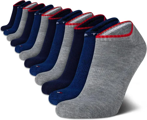 Vista 12 de Tommy Hilfiger Calcetines de corte bajo para hombre, paquete de 12 calcetines deportivos para correr que absorben la humedad para hombre