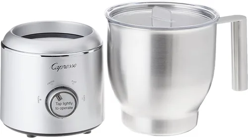Vista 2 de Capresso Froth Select - Espumador automático de leche y máquina de chocolate caliente, acero inoxidable 209.05, plata, 20 onzas Jarra de acero
