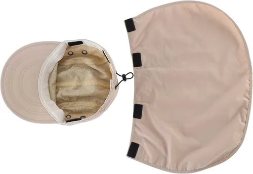 Vista 6 de Connectyle Gorra de protección solar UV para hombre, gorra de senderismo con solapa para el cuello, sombrero de pesca