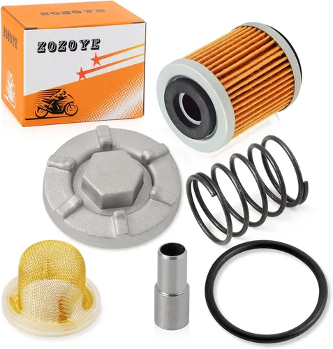 Vista 5 de Tapón de drenaje de aceite Filtro de resorte para Yamaha Raptor Warrior 350 Big Bear 350 400 Wolverine 350 Moto 4 YFM350ER 51Y-13411-00-00