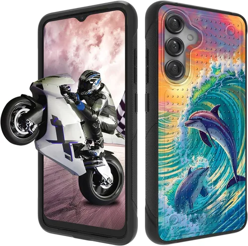 Vista 19 de Funda protectora resistente de doble capa para Samsung A14 5G (parte trasera con textura antideslizante), TPU suave a prueba de golpes, para Samsung