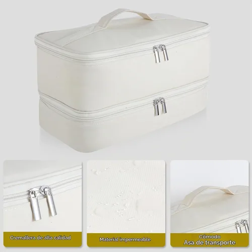 Vista 4 de Estuche de transporte de doble capa para Shark Flexstyle, estuche de viaje para Shark SpeedStyle, bolsa organizadora de almacenamiento portátil