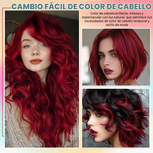 Vista 6 de Tinte en aerosol temporal para el cabello, 4.1 fl oz (rojo)