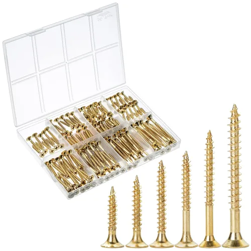 Vista 11 de Mr. Pen - Kit surtido de tornillos para madera, 152 piezas, negro, puntas Phillips, tornillos de madera surtidos, 6 tamaños