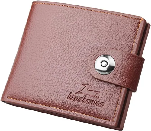 Vista 31 de Cartera delgada para hombre con monedero, cartera minimalista con cremallera, carteras plegables para hombre con tarjetero de crédito, cartera