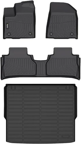 Vista 207 de Tapetes de piso para todo clima y forro de carga con respaldo para Chevrolet Suburban de 7 asientos 2021-2025 / GMC Yukon XL de 7 asientos