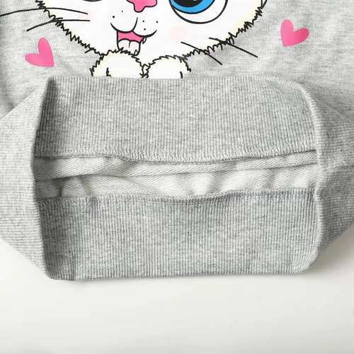 Vista 6 de Conjunto de 2 piezas de sudadera de manga con volantes y leggings para niñas de 2 a 10 años