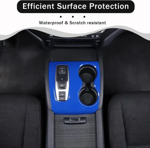 Vista 3 de Cubierta del panel de la palanca de cambios para Honda Pilot 2016-2022/Ridgeline 2020-2023/Passport 2019-2023, accesorios de plástico ABS para Azul