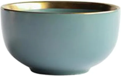 Vista 13 de Plato de cerámica moderno con borde dorado de alta calidad, plato de porcelana elegante para restaurante, juego de platos de cerámica aptos