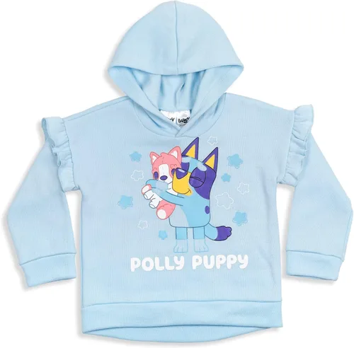Vista 2 de Bluey Conjunto de sudadera con capucha y leggings de forro polar para niñas de niño a niño grande