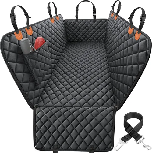 Vista 9 de URPOWER Funda de asiento para perro, hamaca 100% impermeable, 600D, resistente, a prueba de arañazos, antideslizante, duradera, suave