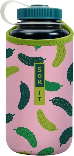 Vista 37 de Sok It BotlSok Funda para botella de agua con cubierta de neopreno aislante (Floral abstracto, se ajusta a CamelBak o Nalgene de 12 onzas)