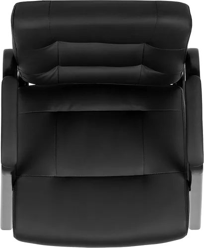 Vista 8 de Flash Furniture Darwin Flash Fundamentals LeatherSoft - Silla de recepción ejecutiva, moderna silla copetuda para sala de estar u oficina