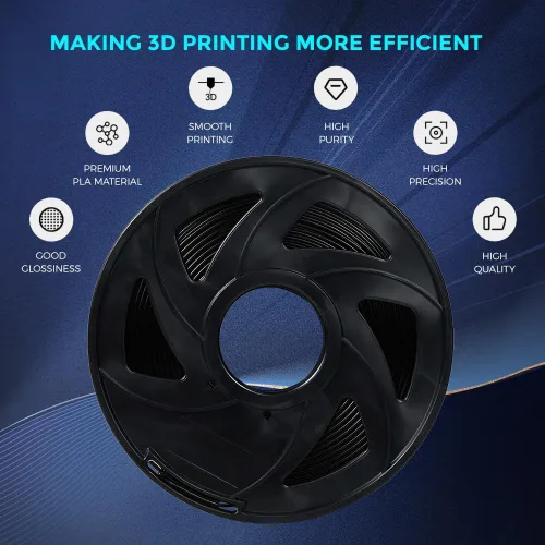 Vista 6 de Voxelab Filamento para impresora 3D, filamento PLA Pro (PLA+) de 0.069 pulgadas, precisión dimensional +/- 0.001 in, material de impresión 3D de 2.2