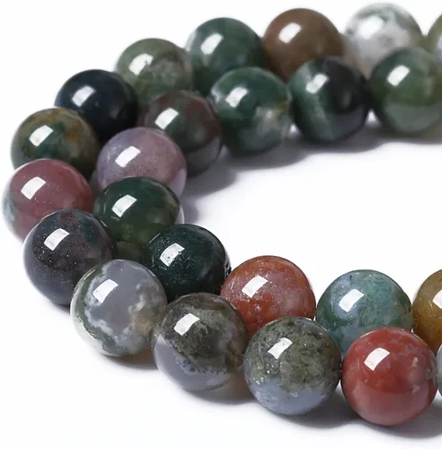 Vista 111 de 100 cuentas de piedra multicolor natural de 0.236 pulgadas (0.236 in), cuentas espaciadoras sueltas redondas para hacer pulseras, collares, aretes