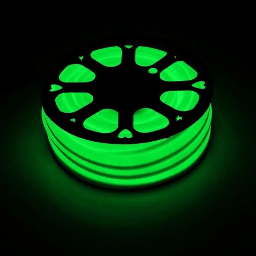Vista 4 de Tira de luces LED flexibles de neón para decoración de bares o tiendas de uso comercial, 110 V (100 pies, verde)