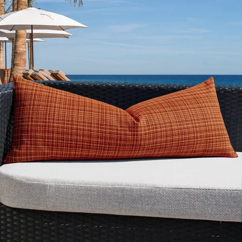 Vista 71 de Kevin Textile - Juego de 2 fundas de almohada decorativas para exteriores, impermeables, para jardín, patio, tienda de campaña, sofá, de 16 x 16