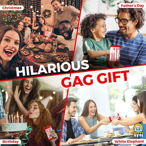 Vista 5 de Toallitas divertidas para trasero Shart 1 paquete de Witty Yeti. 10 unidades de hilarante humor de orinal, toallitas húmedas para bromas. Paquete