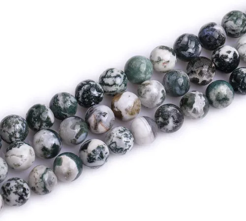 Vista 92 de GEM-Inside Cuentas Sueltas de Piedras Preciosas de Ágata Azul Bandeada Natural de 6mm Cuentas Redondas de Piedra de Energía para Hacer Joyas 15