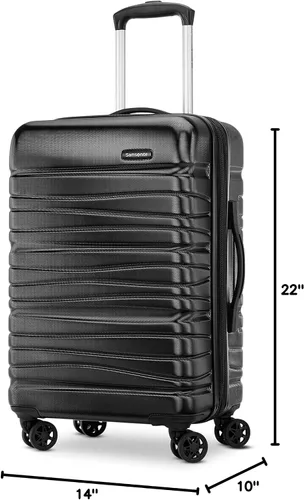 Vista 7 de Samsonite Equipaje expandible unisex Evolve Se Hardside con ruedas giratorias dobles, negro ( Bass Black ), Evolve Se Hardside - Equipaje expandible