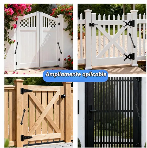 Vista 8 de Muelle de puerta de 11 pulgadas, cierre automático ajustable, negro