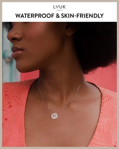 Vista 3 de LUUK LIFESTYLE Collares de acero inoxidable para mujer con colgante, tarjeta de joyería de moda con frase de felicidad, amuleto de la suerte, regalo