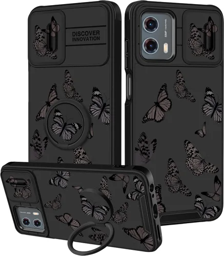 Vista 70 de Funermei Funda para Moto G Stylus 5G 2022, funda para teléfono con diseño de calavera de esqueleto para mujeres y niñas, diseño gótico, Como