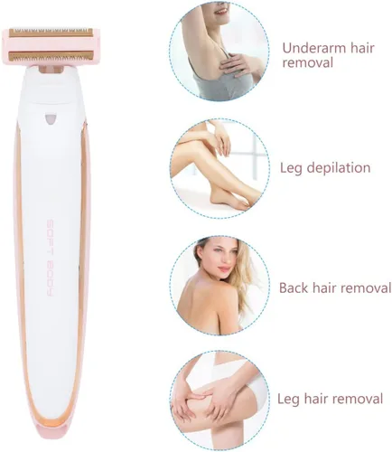 Vista 9 de FOMIYES 1 Unidades Dispositivo de Eliminación para Mujeres Portátil Depilador Cuerpo Dehairing Herramienta para Piernas Brazos Axilas Bikini Línea