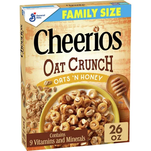 Vista 11 de Cheerios Cereal de desayuno crujiente de avena y canela, 15.2 oz