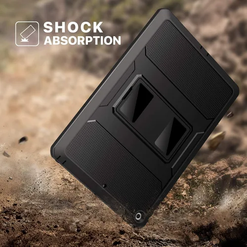 Vista 4 de MoKo Funda para iPad de 10.2 Pulgadas iPad 9ª Generación 2021/ iPad 8ª Generación 2020/ iPad 7ª Generación 2019, [Servicio Pesado] A Prueba