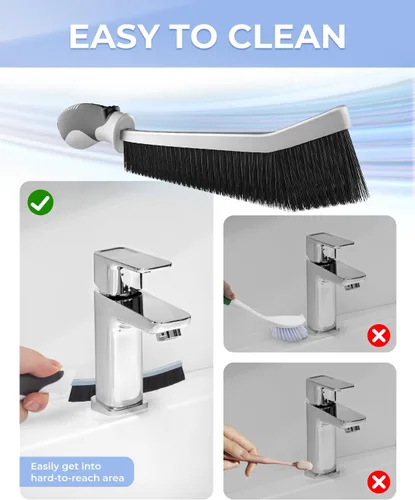 Vista 5 de Cleangor Cepillos de limpieza de grietas, cepillo de limpieza para espacios pequeños difíciles de alcanzar, artículos esenciales para el hogar