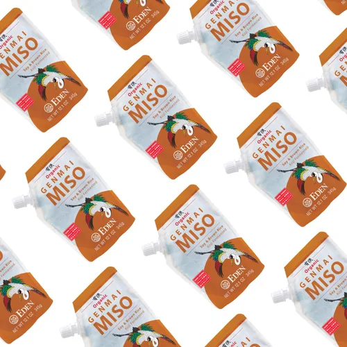 Vista 7 de Genmai Miso, Frijol de soja orgánico/arroz integral 12.1 oz Pkg