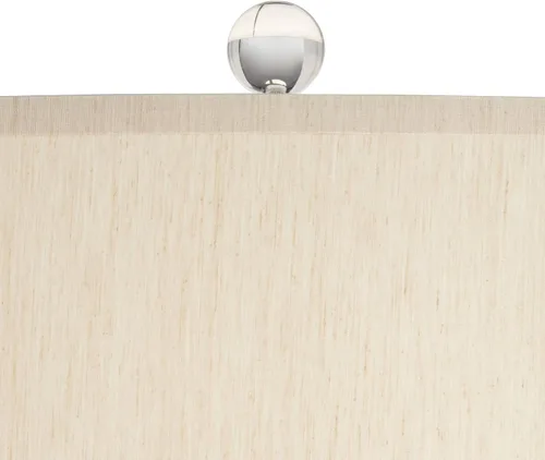 Vista 3 de Possini Euro Design Teresa - Lámpara de mesa de estilo moderno de 3 vías con regulador de mesa de 31 pulgadas de alto, color verde azulado, tela