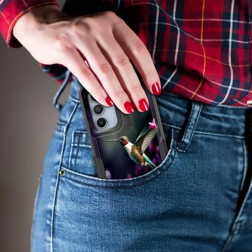 Vista 515 de Funda para Galaxy A14 5G, resistente de doble capa híbrida de policarbonato duro, goma suave, a prueba de golpes, funda protectora resistente